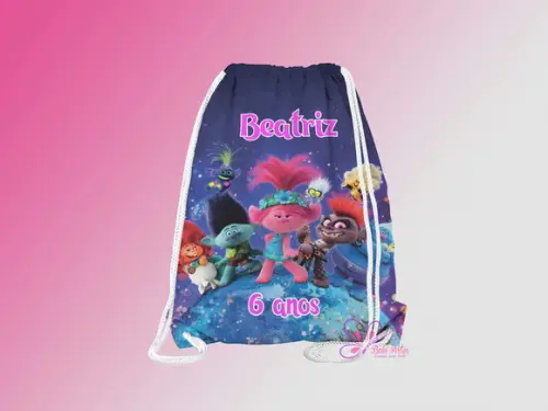 Mochilinha Personalizada Trolls 2