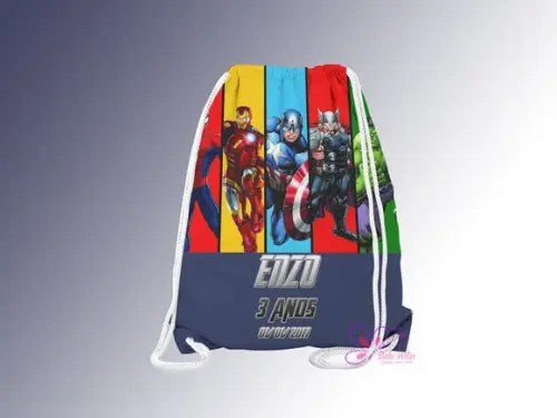 Mochilinha Personalizada 19x28cm Vingadores