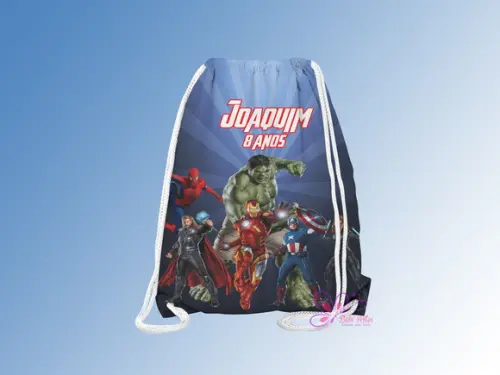 Mochilinha Personalizada 19x28cm Vingadores