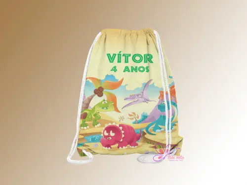 Mochilinha Personalizada Dinossauros Baby