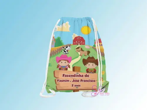 Mochilinha Personalizada Fazendinha