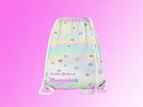 Mochilinha Personalizada Brilha Brilha Estrelinha