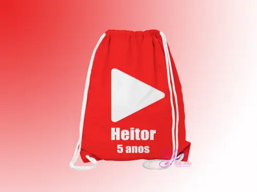 Mochilinha Personalizada Youtube
