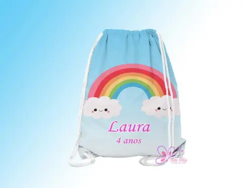 Mochilinha Personalizada Arco Iris