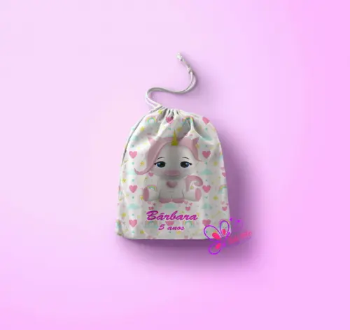 Saquinho Surpresa Personalizado 15x20cm Unicórnio