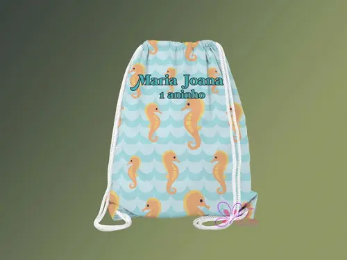 Mochilinha Personalizada Fundo do Mar