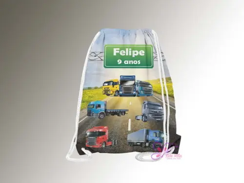 Mochilinha Personalizada Caminhão