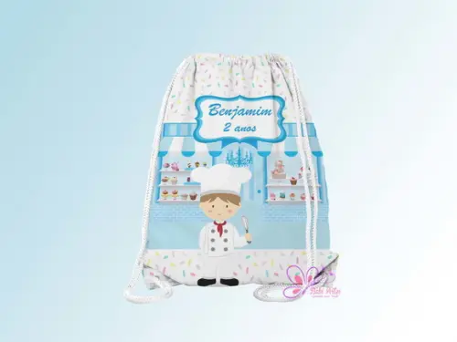 Mochilinha Personalizada Confeiteira