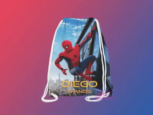 Mochilinha Personalizada 19x28cm Homem Aranha