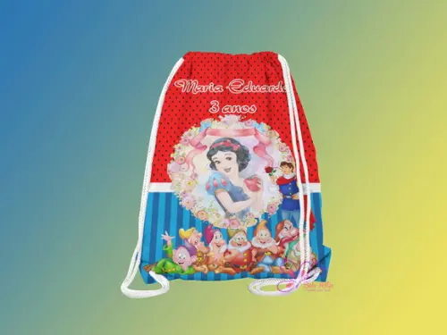 Mochilinha Personalizada Branca de Neve