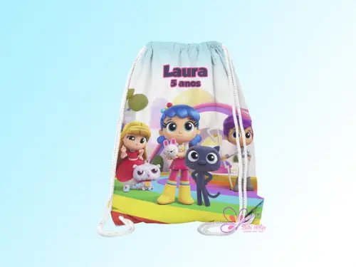 Mochilinha Personalizada Vera e o Reino do Arco Iris