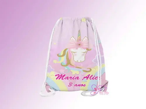 Mochilinha Personalizada Unicórnio