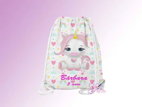 Mochilinha Personalizada Unicórnio