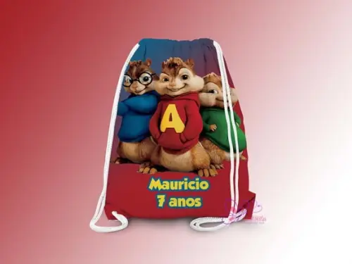 Mochilinha Personalizada Alvin e os Esquilos