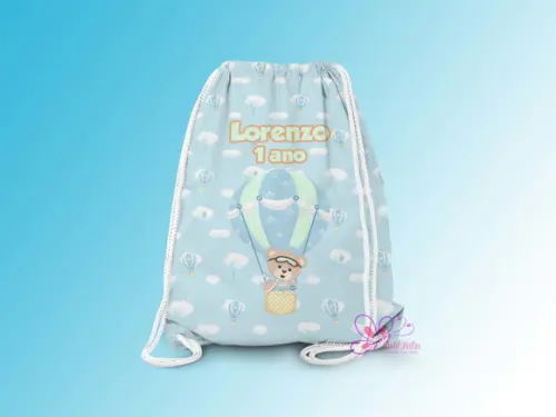Mochilinha Personalizada Ursinho Aviador