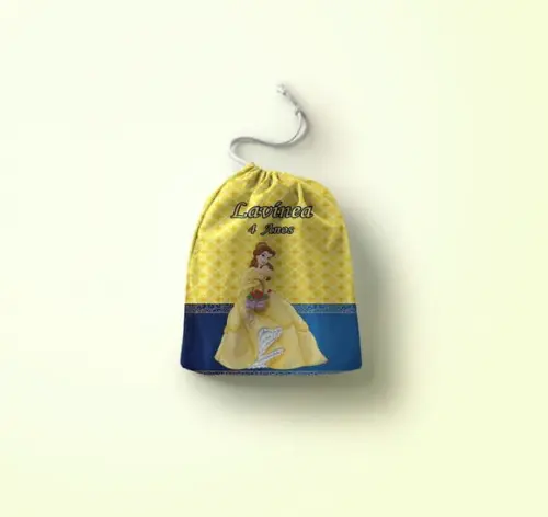 Saquinho Surpresa Personalizado 15x20cm a Bela e a Fera
