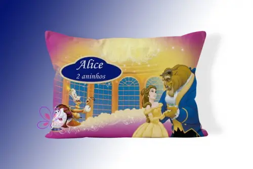 Almofadinha Personalizada 20x30cm A Bela E A Fera