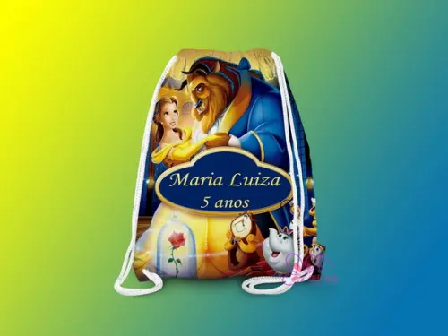 Mochilinha Personalizada a Bela e a Fera