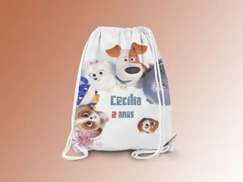 Mochilinha Personalizada Pets a Vida Secreta dos Bichos