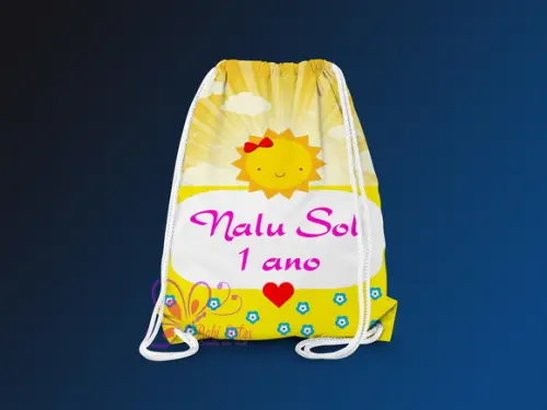 Mochilinha Personalizada Sol
