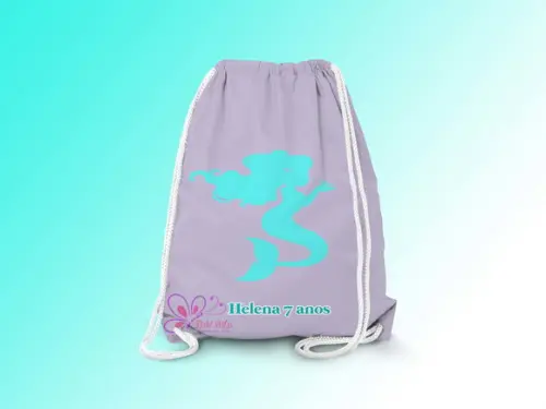Mochilinha Personalizada Sereia
