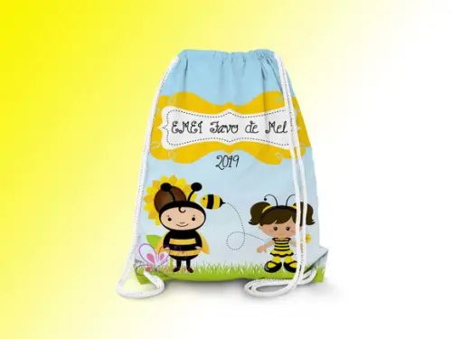 Mochilinha Personalizada Abelinha