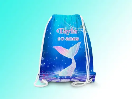 Mochilinha Personalizada Sereia