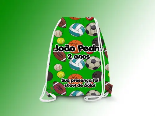 Mochilinha Personalizada 19x28cm Esportes