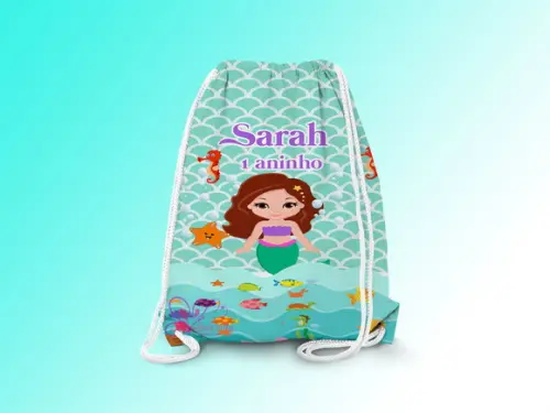 Mochilinha Personalizada a Pequena Sereia