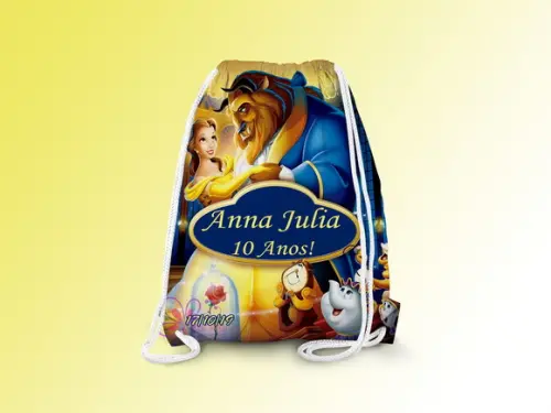 Mochilinha Personalizada a Bela e a Fera