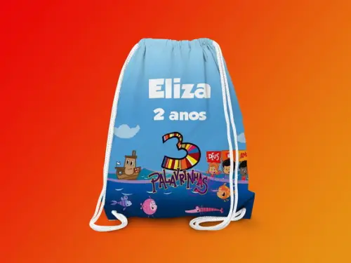 Mochilinha Personalizada 3 Palavrinhas