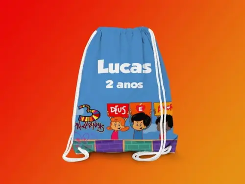 Mochilinha Personalizada 3 Palavrinhas