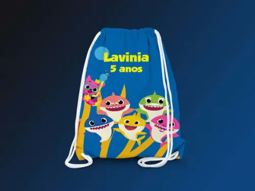 Mochilinha Personalizada Baby Shark