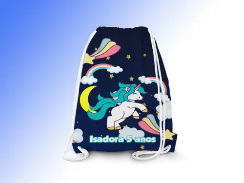 Mochilinha Personalizada Unicórnio