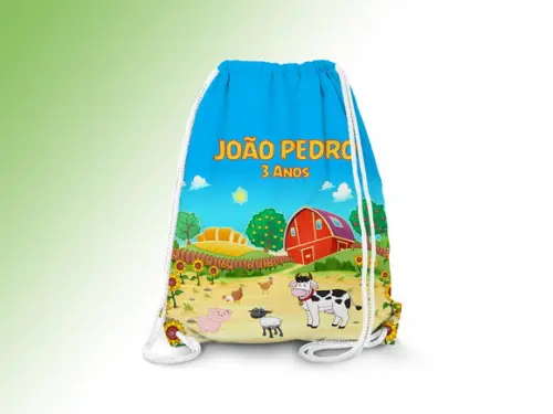 Mochilinha Personalizada Fazendinha