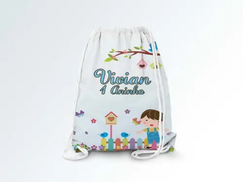 Mochilinha Personalizada Jardim Encantado