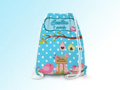 Mochilinha Personalizada Jardim Encantado