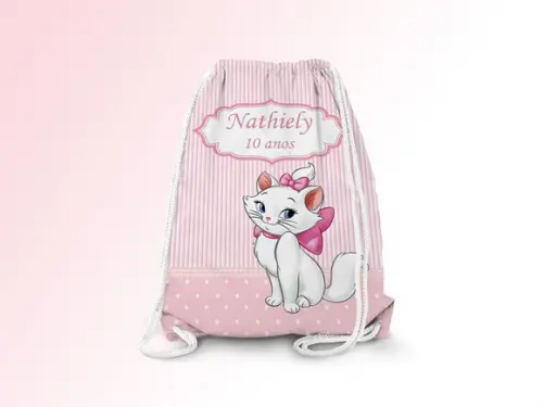 Mochilinha Personalizada Gatinha Marie