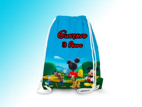 Mochilinha Personalizada Casa do Mickey