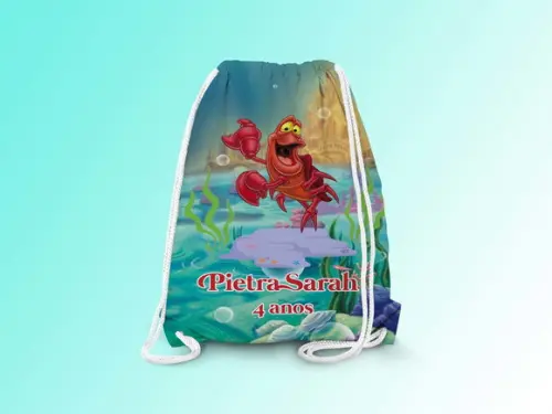 Mochilinha Personalizada a Pequena Sereia