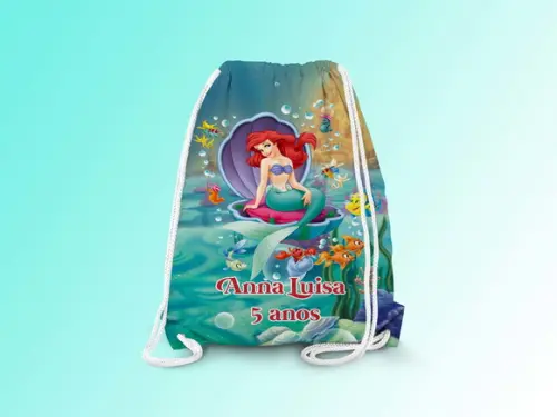 Mochilinha Personalizada a Pequena Sereia