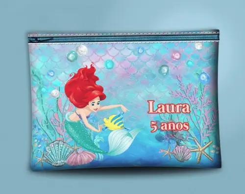 Nécessaire Personalizada Pequena Sereia