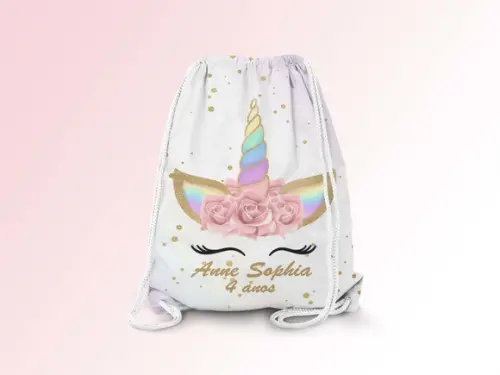 Mochilinha Personalizada Unicórnio