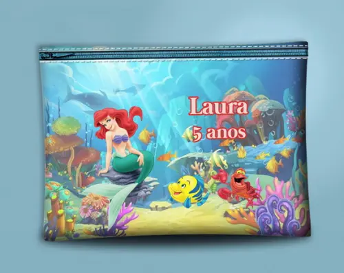 Nécessaire Personalizada Pequena Sereia