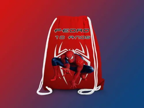 Mochilinha Personalizada Homem Aranha