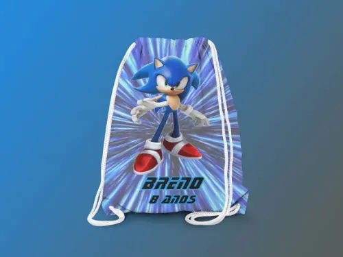 Mochilinha Personalizada Sonic