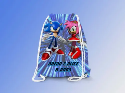 Mochilinha Personalizada Sonic