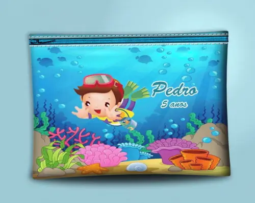 Nécessaire Personalizada Fundo do Mar