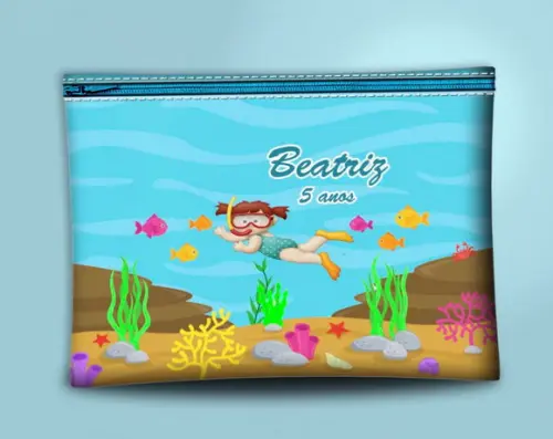 Nécessaire Personalizada Fundo do Mar