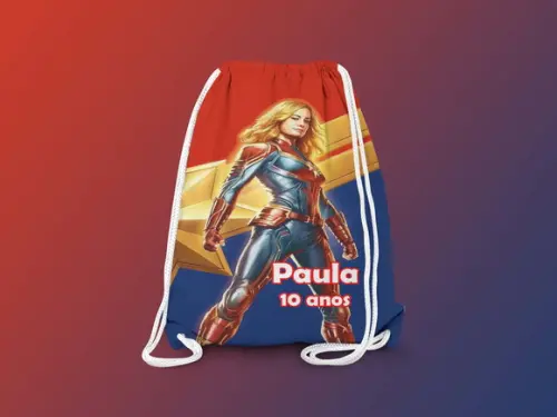 Mochilinha Personalizada Capitã Marvel